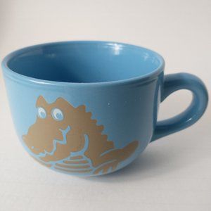 Crocs Light Blue Promotional Mug/Bowl Alligator On Front Great Condition